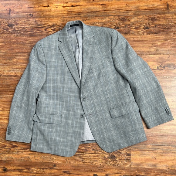 Michael Kors suit grey plaid - Picture 2 of 9